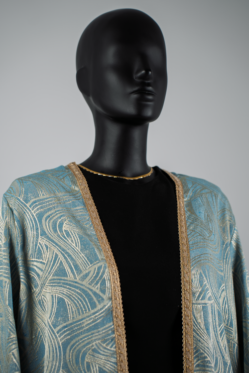 Azure Kaftan – Blue & Gold